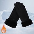 thumbnail image 3 of Guantes para mujer, con pantalla táctil para el dedo completo, guantes cálidos Negro, 3 of 9