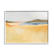 Stupell Indtries Lake Water by Mountain Range Soft Autumn Prairie,20 x 16,Design by Victoria Barnes 