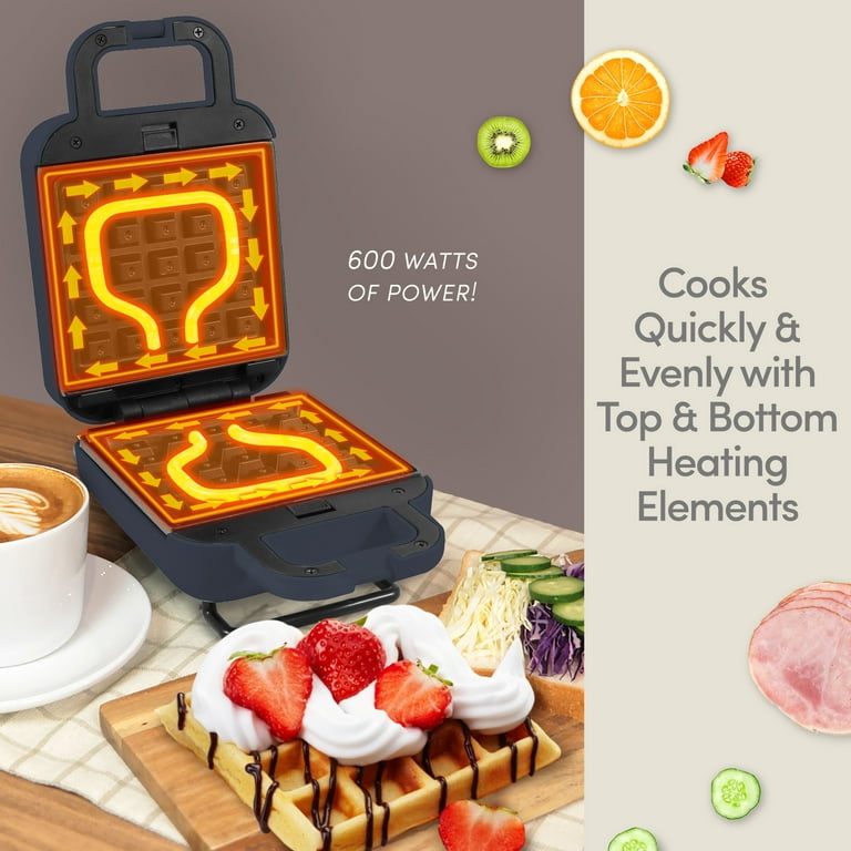 Elite Gourmet 3-in-1 Waffle/Sandwich Maker & Grill Slate  - Best Buy