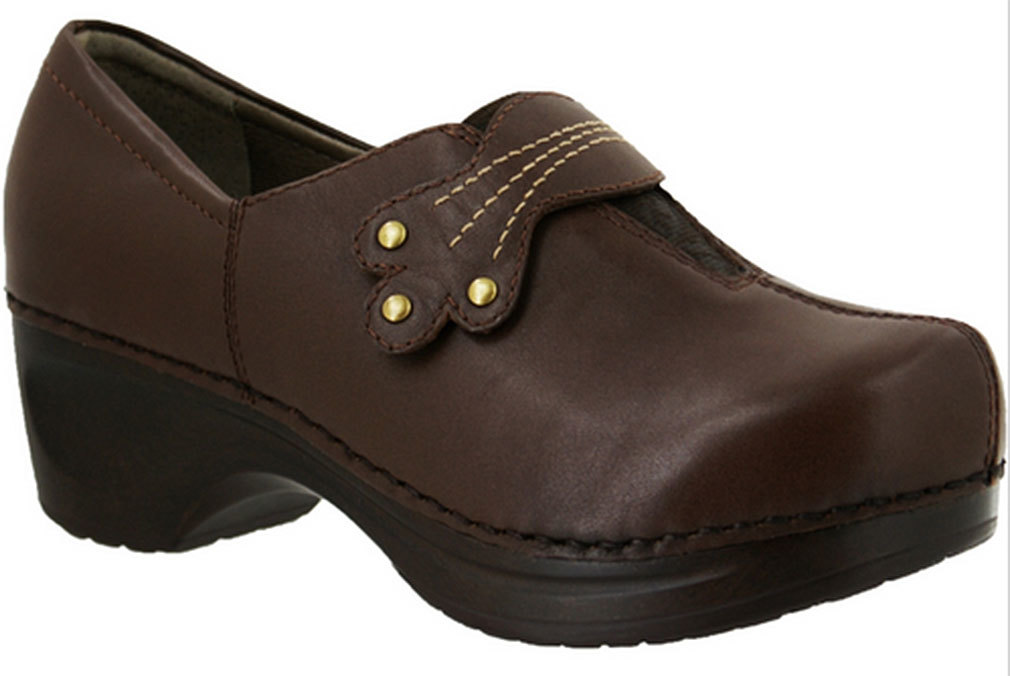 sanita brown clogs