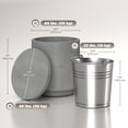 thumbnail image 3 of HOMCOM 2.6 Gal Outdoor Cooler Side Table with Ice Bucket Lid Light Grey, 3 of 10