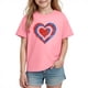 thumbnail image 2 of Blusas y camisas de manga corta con cuello redondo para niños y niñas, camisetas gráficas de manga corta, blusas con estampados bonitos para la temporada escolar., 2 of 9