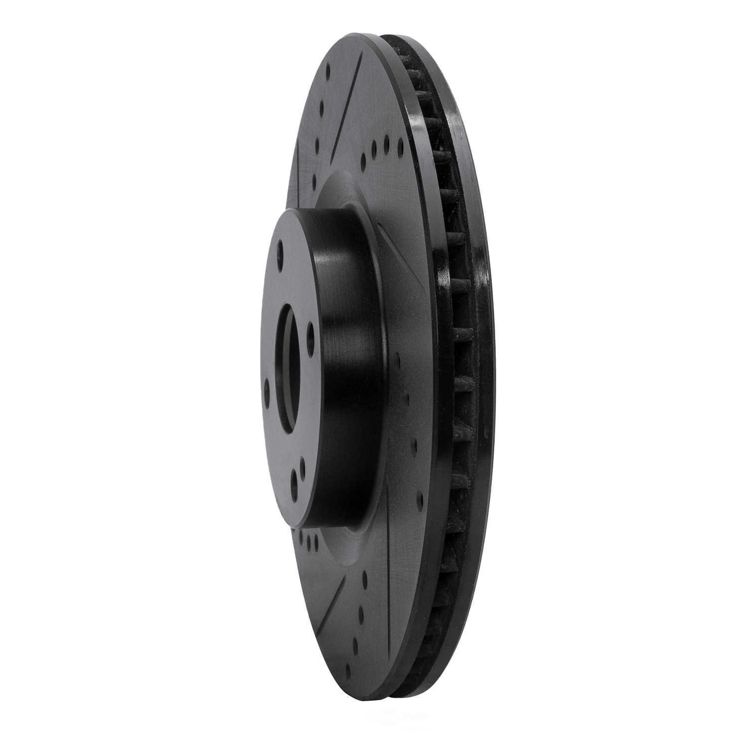 Dynamic Friction Company 633-80074L DFC Brake Rotor - Drilled And Slotted - Black