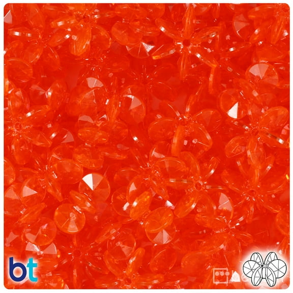 BeadTin Hyacinth Transparent 18mm SunBurst Craft Beads (135pcs)