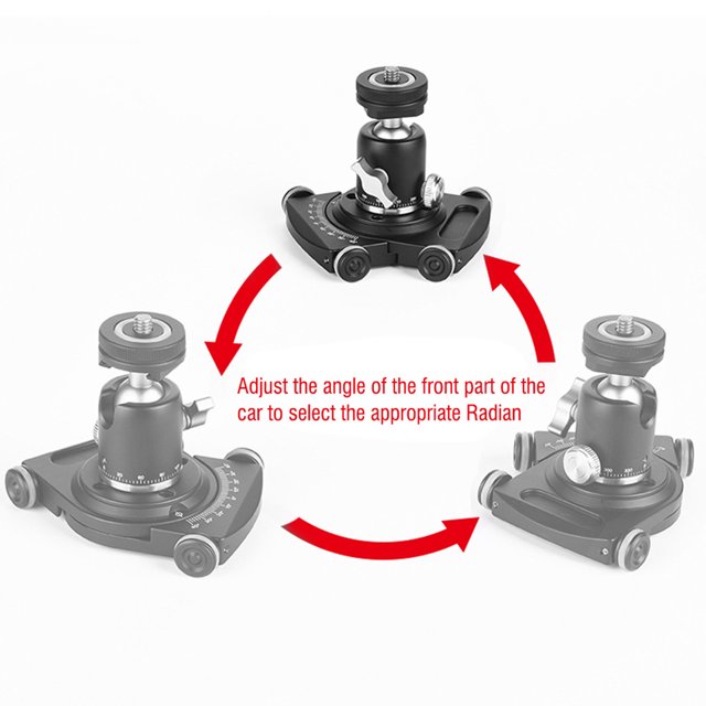 Aluminum Alloy Table Top Dolly Car Roller Slider for DSLR Rig Film Camera, Create Dynamic Shots, Precise Calibration for Phone and Mirrorless Camera, Quick Connection to Phone