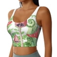 thumbnail image 2 of Goofa Amanita Fly Agaric Printed Sports Bras for Women, High Impact Running Bra Workout Crop Tank Tops Longline Sports Bra Push up-Medium, 2 of 9