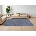thumbnail image 2 of 8' X 10' Blue Shag Hand Tufted Area Rug, 2 of 3