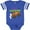 Football Blue and White, variant on Inktastic Happy Halloween-monster truck with pumpkins, bats, cat,and ghost Boys or Girls Baby Bodysuit