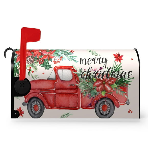 Funda para buzón Dacawin, 21 x 18 pulgadas, color rojo navideño