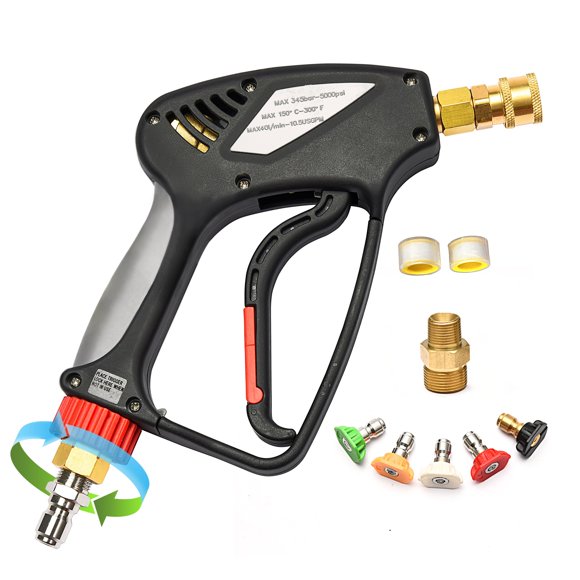 Pistola de lavado a presión ANJIESENG 5000 PSI, 10,5 GPM, giratoria 360°