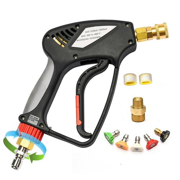 Pistola de lavado a presión ANJIESENG 5000 PSI, 10,5 GPM, giratoria 360°