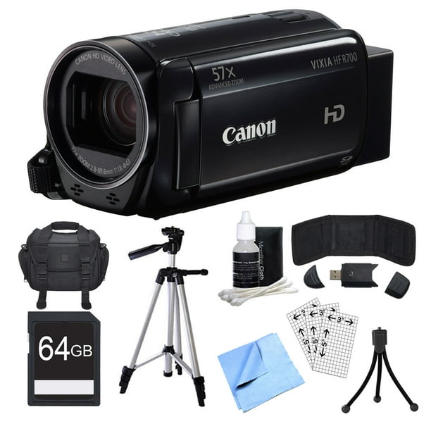 Canon Vixia Hf R700 Black Camcorder 64gb Card And Accessories Bundle Walmart Com Walmart Com