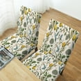 thumbnail image 5 of Yellow White Leomon Tree William Morris Chair Covers Set of 4 Stretchy Parson Chair Slipcovers for Dining Room Rustic Blue Hummingbird Chair Seat Cover Chair Protectors for Party Polyester, 5 of 6