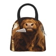 thumbnail image 1 of Fotbe Cow With Butterflies Lilies Bolsa de Almuerzo con Estampado, Lonchera Aislada, Contenedor de Comida Reutilizable Tipo Cooler a Prueba de Fugas, 1 of 6