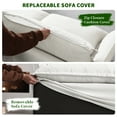 thumbnail image 5 of Indecor Home Modular Sectional Sofa Cloud Sofa, Comfortable Cloud Modular V-Shaped Sofa Oversized Upholstered Sectional Sofa Couch for Living Room, Bedroom, Apartment, Deep Seat, Gray, 5 of 9