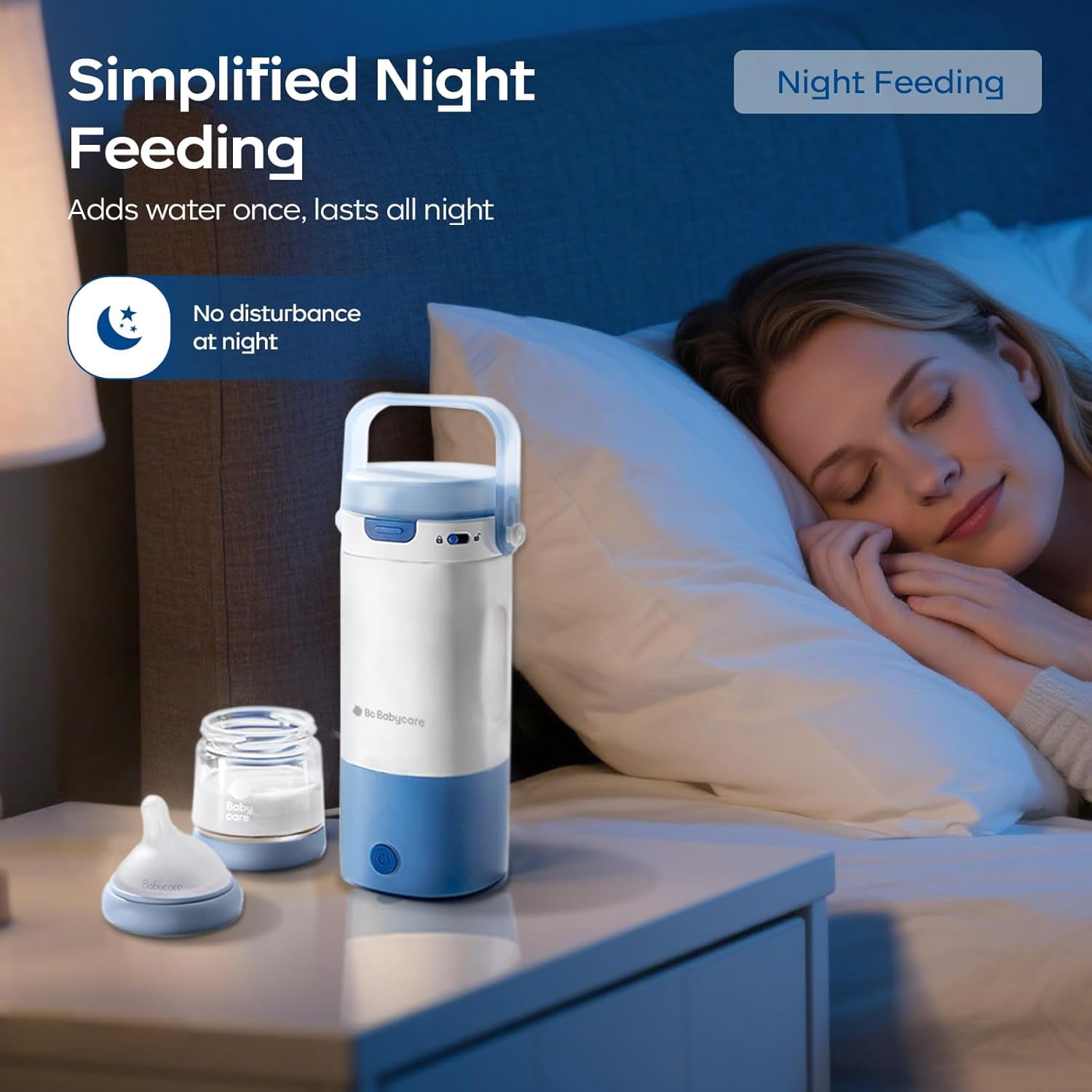 Bc Babycare Portable Milk Warmer for Travel, 18oz Dual Heating Modes for Breast Milk & Water, Portable Bottle Warmer