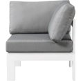 thumbnail image 4 of Meridian Furniture Nizuc Fauteuil d'Angle de Patio Extérieur Gris, 4 of 8