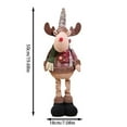 thumbnail image 3 of 2pc Christmas figurine ornaments, Standing Snowman/Santa/Deer Doll, Christmas Fall Decorations for Home Xman Decor Christmas Decor Ceramic Fall Decor Shelf Sitters with Dangling Legs Christmas, 3 of 8