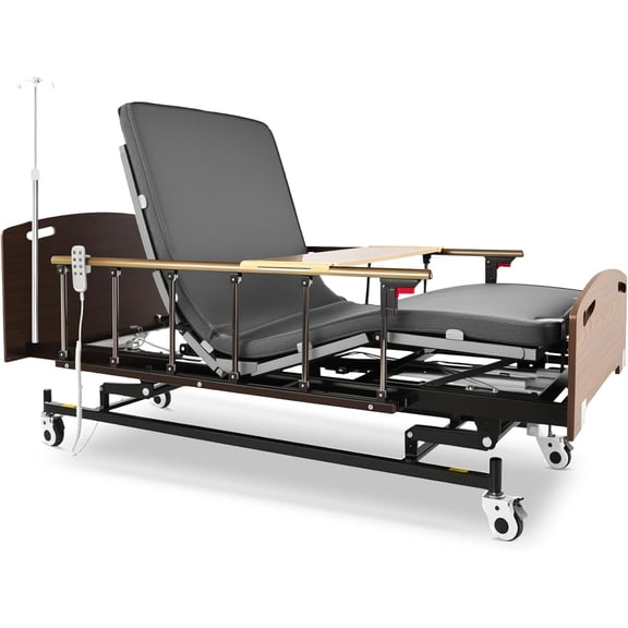 Zygenair Multi-Adjustable Electric Medical Bed with Height Control, Quiet Motor, and Easy Mobility – Ideal for Home and Care Facilitie