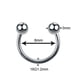 thumbnail image 1 of 1PC titanio acero negro sin costuras con bisagras nariz aro tabique Clicker Piercings labio Labret anillo oreja cartílago Tragus joyería Sexy Tan Jianjun unisex, 1 of 2