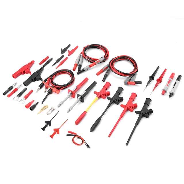 Shexton Kit de Gancho de Prueba de sonda multímetro, P1600E 15 en 1 Kits de Cables de Prueba de sonda multímetro reemplazables enchufables Cable de Prueba BNC