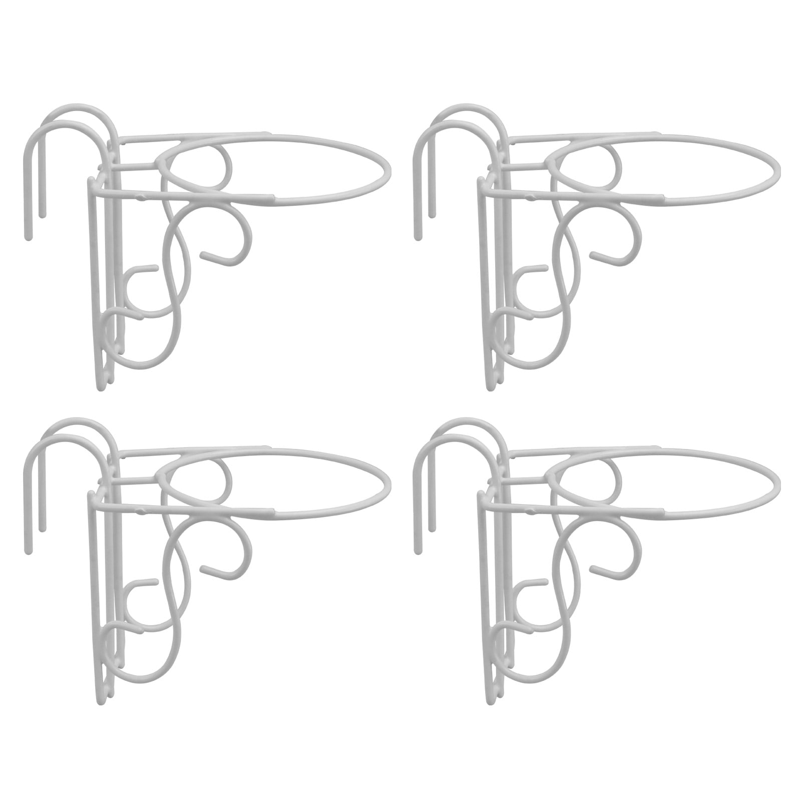 Homemaxs 4PCS Flower Pot Hanging Rack Railing Hanging Flower Pot Stand