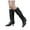 Black, variant on Oyedens Women's Knee High Boots Fashion Slouchy Denim Pointed Toe Kitten Heel Wide Calf Tall Booties