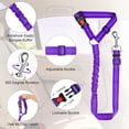 thumbnail image 5 of BYXAS Dog Seat Belt, Heavy‑Duty Nylon Pet Car Safety Vest Harness with Adjustable Buckle, Vehicle Travel Safety Seat Belt for Dogs, Purple, 5 of 8