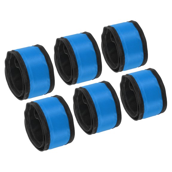 Uxcell LED Wristband, 6 Pack Light Up Bracelets LED Armbands Wrist Band, Blue, L