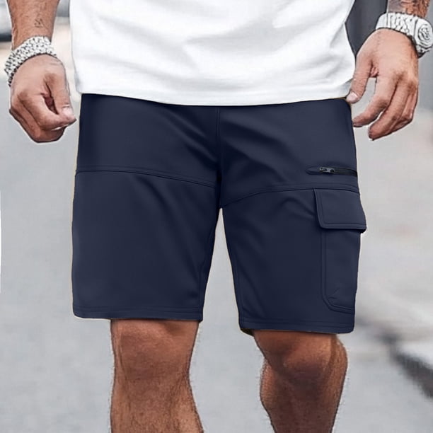 WILLBEST Pantalones Cortos Deportivos para Hombre, Pantalones Cortos Casuales Elásticos con Múltiples Bolsillos, Cómodos, Holgados, Ropa de Calle, Cintura Elástica de Verano y Otoño para Uso Diario.