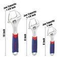 thumbnail image 2 of Juego de llaves ajustables WORKPRO CR-V con empuñaduras antideslizantes de goma, 2 of 9