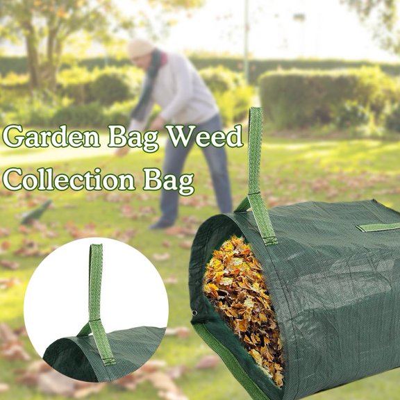Green 1 Cross-Border Garden Bag Weed Collection Bag Leaves And Flowers Garbage Bag Leaf Bag With Handle Fallen Leaf Bag Spot