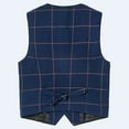 thumbnail image 3 of WOYY Tween Boys Plaid Formal Suit Vest Party School Dress Waistcoat Performance Vest, 3 of 6