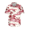 thumbnail image 4 of Blusa y camisa de manga corta con cuello vuelto para hombre, blusa informal de moda con botones y manga corta para hombre, 4 of 5