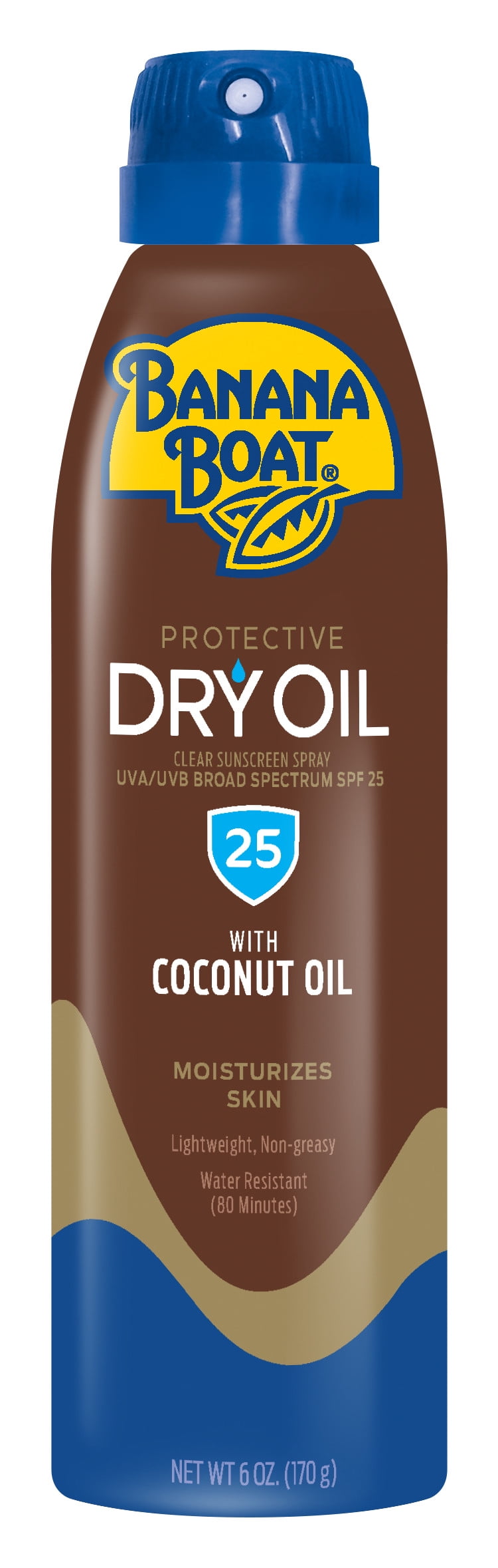 Banana Boat Dry Oil Clear Sunscreen Spray SPF 25, 6 oz