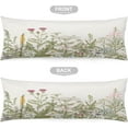 thumbnail image 5 of Spring Body Pillow Cover Sage Green Wild Flower Plant Vintage Floral Herbs and Botanical Cushion Long Pillowcase with Zipper Decorative Soft Large Bedding Pillow Cases for Couch,Home Gifts 20"x54", 5 of 6