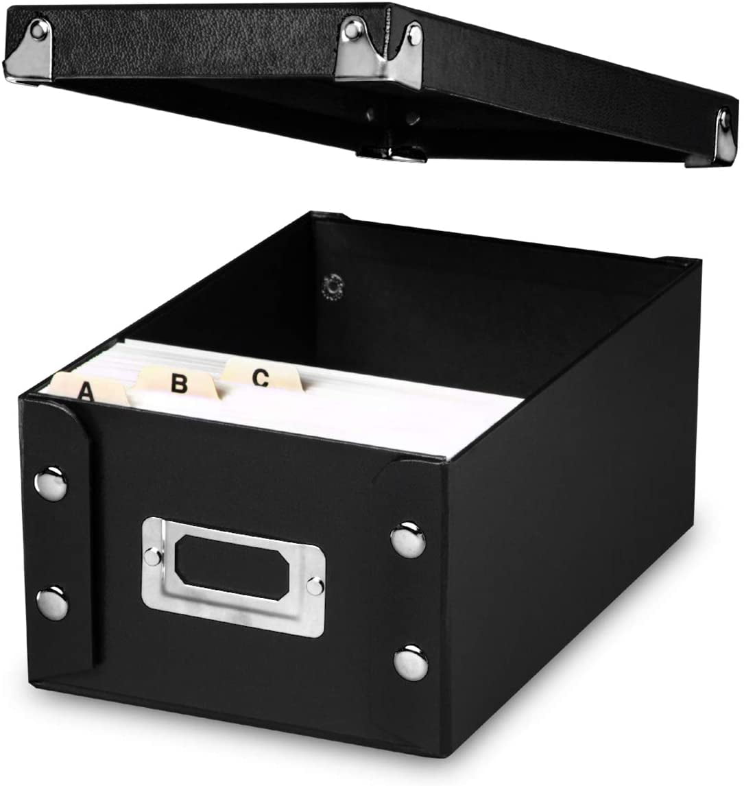 Snap N Store 4x6 Index Card Box Black Walmart Walmart