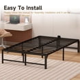 thumbnail image 6 of Z-HOM 16“ Twin Bed Frame, Heavy Duty Metal Platform Bed Frame with Under Bed Storage Space, Black, 6 of 7