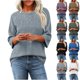 thumbnail image 1 of Neewe Women's Casual 3/4 Sleeve T-Shirts Round Neck Tunic Tops Basic Tees Blouses Business Pullover, 1 of 6