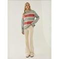 thumbnail image 4 of Relaxed Fit Colorful Striped Sweater, 4 of 5