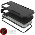 thumbnail image 3 of CoverON Apple iPhone 12 Case / iPhone 12 Pro Case (6.1"), Military Grade Heavy Duty Full Body Tri-Layer Rugged Phone Cover, Black, 3 of 7