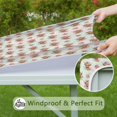 thumbnail image 6 of Highland Cow Flower Pattern Square Fitted Tablecloth with Elastic Edge,Square Table Cover,Washable Elastic Table Cover for Home Kitchen Party Decor 36"x36", 6 of 6