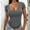 Grey, variant on SNKSDGM Women's Plus Casual Easter Shirt Short Sleeve Shirts for Women Cropped Women V Neck Tee Shirt Ribbed Fitted Tight Short Sleeve Shirt Basic Knit Top Blouse Womens Tops Long Sleeve Casual