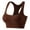 Coffee, variant on Women's Racerback Sports Bra Padded Wirefree Workout Bra Bounce Control
