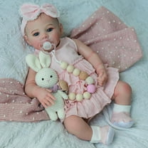 Realistic Reborn Dolls Girl - 18 Inch Lifelike Newborn Eyes Open Doll Real Life with Soft Weighted Body, Advanced Painted Gift Set for Kids Age 3 