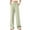 Green, variant on Kids Ribbed Wide Leg Pants High Elastic Waist Pants with Pockets Lightweight Cotton Comfy Soft Lounge Trousers Pink 5-6 Years