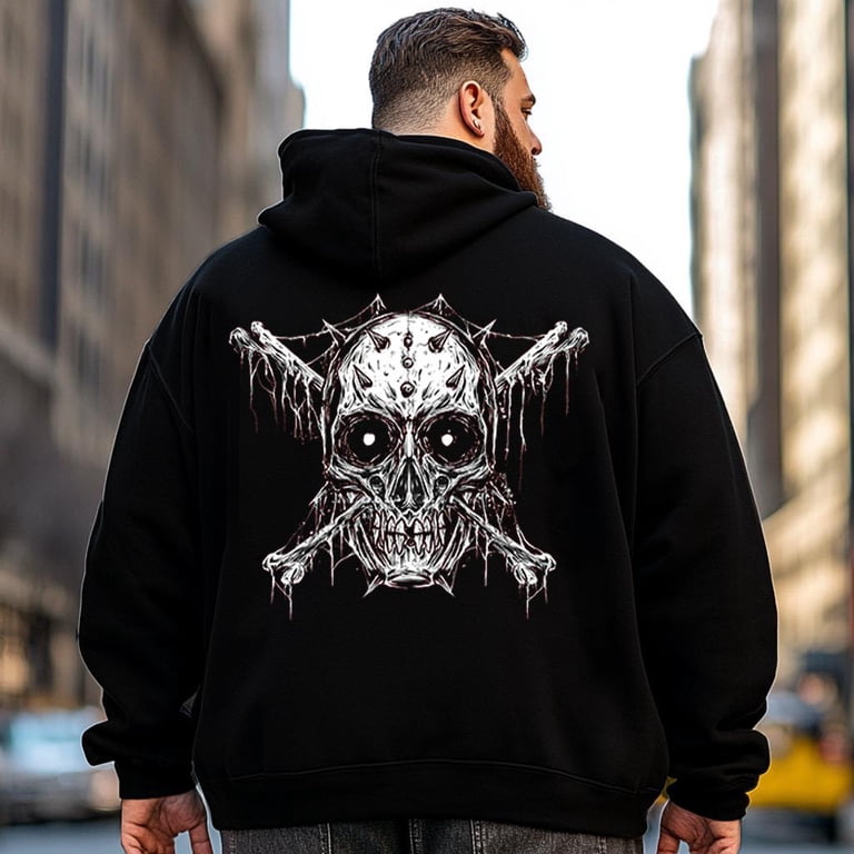 Big and Tall Men Hoodie Plus Size Hooded Sweatshirt Fleece
