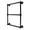Black, variant on Kingston Brass DTC24183BB Maximilien 18" x 24" Brass Wall Mount 3-Tier Towel Rack, Brushed Brass