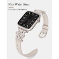 thumbnail image 4 of Wearlizer Celtic Knot Leather Band Compatible with Apple Watch Band 38/40/41/42/44/45/46/49mm Women, Slim Dressy Premium Leather Strap for iWatch Series 11 10 9 8 7 6 5 4 SE Ultra 3 2 1, 4 of 6