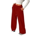 thumbnail image 6 of Hvarlaun Kids Sweatpants Baggy Wide Leg Jogger Pants for Boys and Girls with Pockets, Elastic Waist Drawstring Adjustable Hem Casual Lounge Pants, Sizes 4-15 Years, 6 of 7